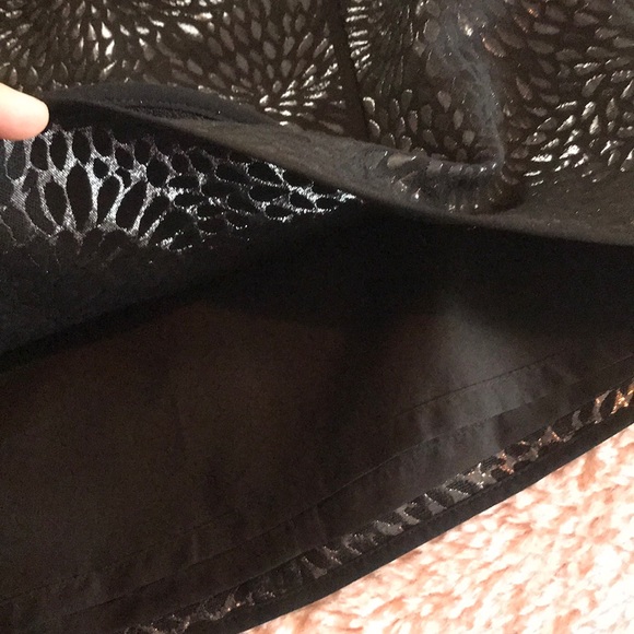 Loft faux wrap mini skirt black 8P starburst - Picture 5 of 8